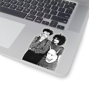 Robert Smith & Siouxsie Sioux Kiss-Cut Sticker | The Cure Sticker | Siouxsie and the Banshees Sticker | Iconic Photo | Goth Squad Music