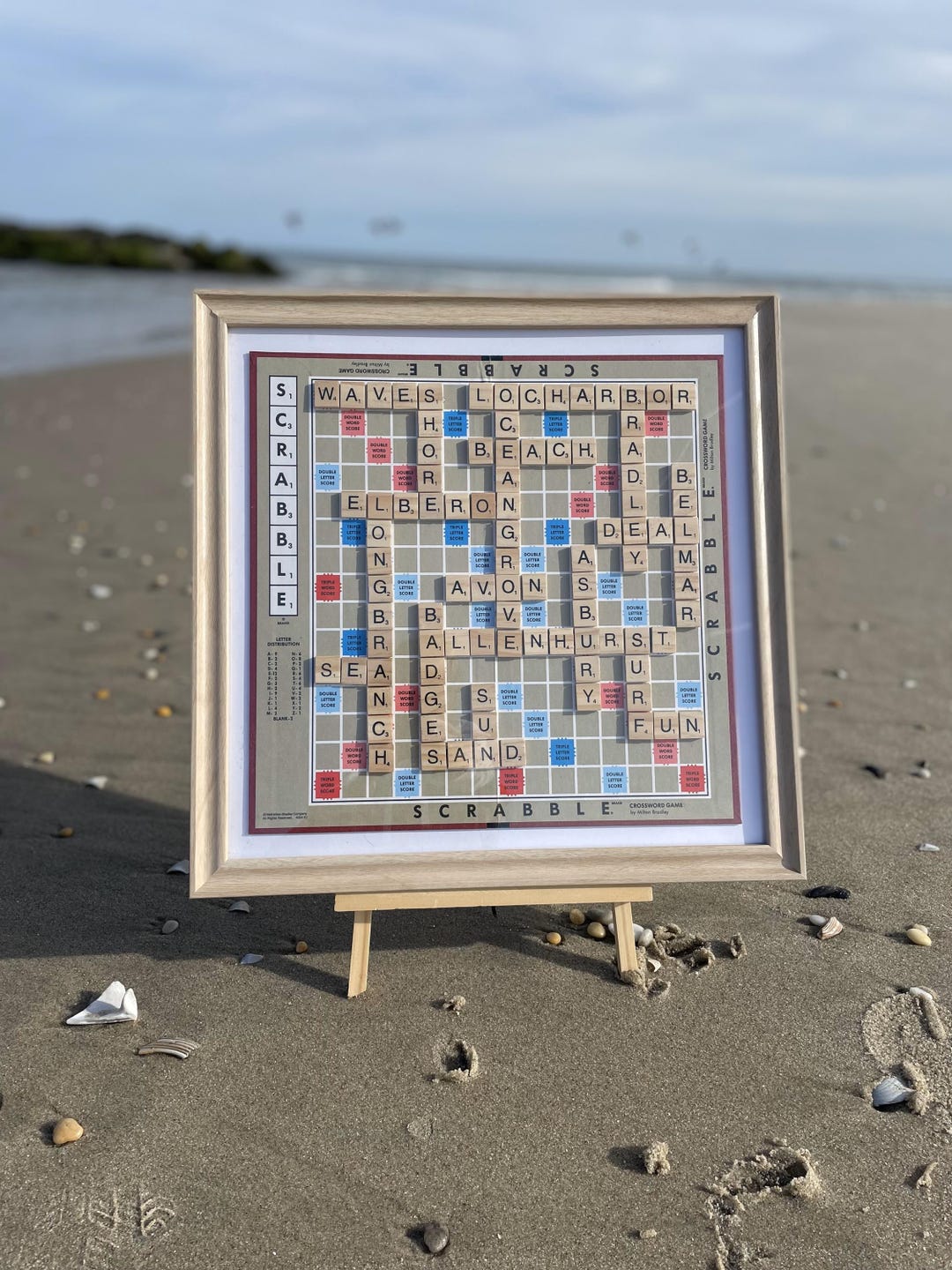 Custom Scrabble Name Art • Personalized Family Board • Vintage Scrabble ...