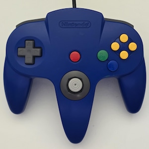 Nintendo 64 Controller | Blue | Tight Refurbished Joystick | Official OEM N64 Gamepad | Tested & Works