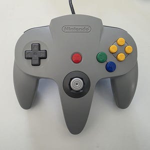 Nintendo 64 Controller | Gray | Tight Refurbished Joystick | Official OEM N64 Gamepad | Tested & Works