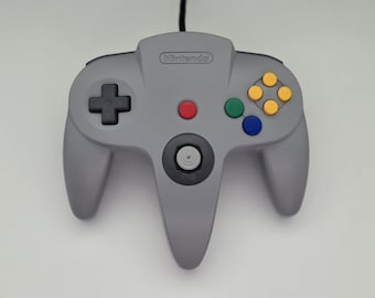 Mando de Nintendo 64 / Gris / Joystick reacondicionado en perfecto estado / Gamepad oficial OEM de N64 / Probado y funciona