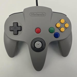 Nintendo 64 Controller | Gray | Tight Refurbished Joystick | Official OEM N64 Gamepad | Tested & Works