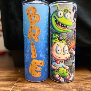 Rugrats Tumbler Cartoon Design for Kids | 20oz skinny tumbler Wrap | Anime Style sublimation Water Bottle | Top Selling 3d Tumbler