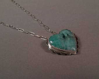 SS Emerald Heart Necklace