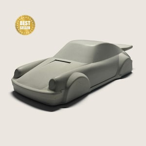 Porsche 911 Concrete Model – Modern Office Decor, Minimalist Desk Art, Handmade Collector Piece