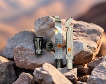 Trek Outfit Survival Blade & Table Knife Set with Boot Tips