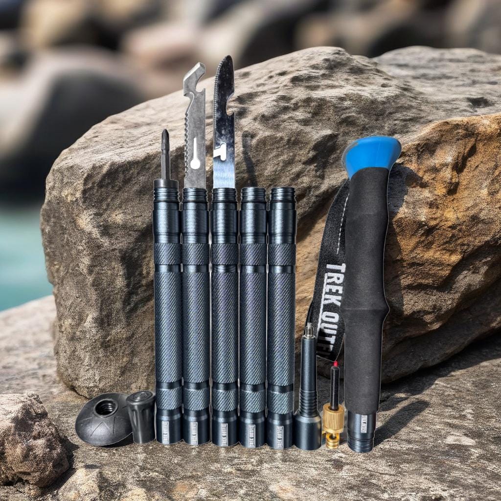 Trek Outfit Tactical Trekking Poles Bundle - EVA Grips, Survival Tools ...
