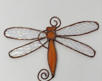 Orange Dragonfly Suncatcher