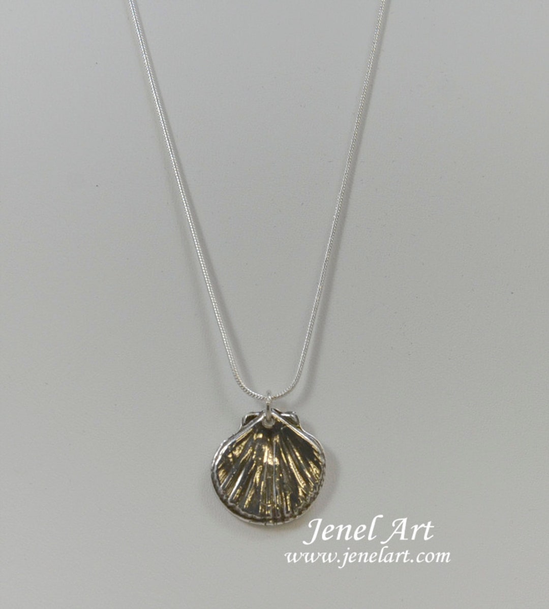 Pendentif Ancien En Argent Sterling - Coquillage Avec Perle Et Rubis - Neuf Sans Emballage