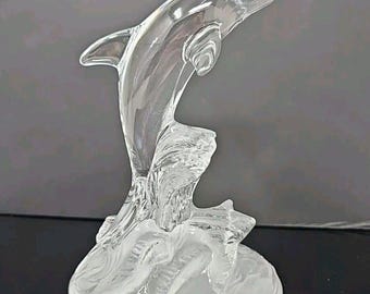 Dolphin Crystal Figurines 6.25" Cristal D'Arques Boutique France