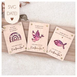 Laserdatei | SVG Datei | Konfirmation | Geldgeschenk Geburtstag | Sofort Download | Taube | Regenbogen | Fisch | Christlich |