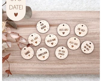 Laser file | SVG file | Tags for gifts | Gift tags | Instant download | | Decorative tags | Including commercial license |