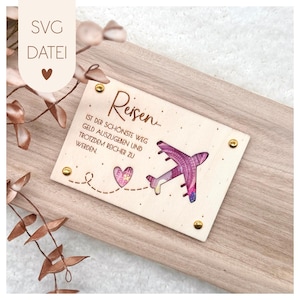 Laserdatei | SVG Datei | Reisegeld | Geldgeschenk Reise | Sofort Download | Geschenkidee | Kleinigkeit | Geld schenken | Urlaubsgeld |
