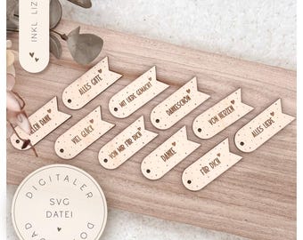 Laser file | SVG file | Tags for gifts | Gift tags | Instant download | | Decorative tags | Including commercial license |