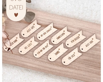 Laser file | SVG file | Tags for gifts | Gift tags | Instant download | | Decorative tags | Including commercial license |