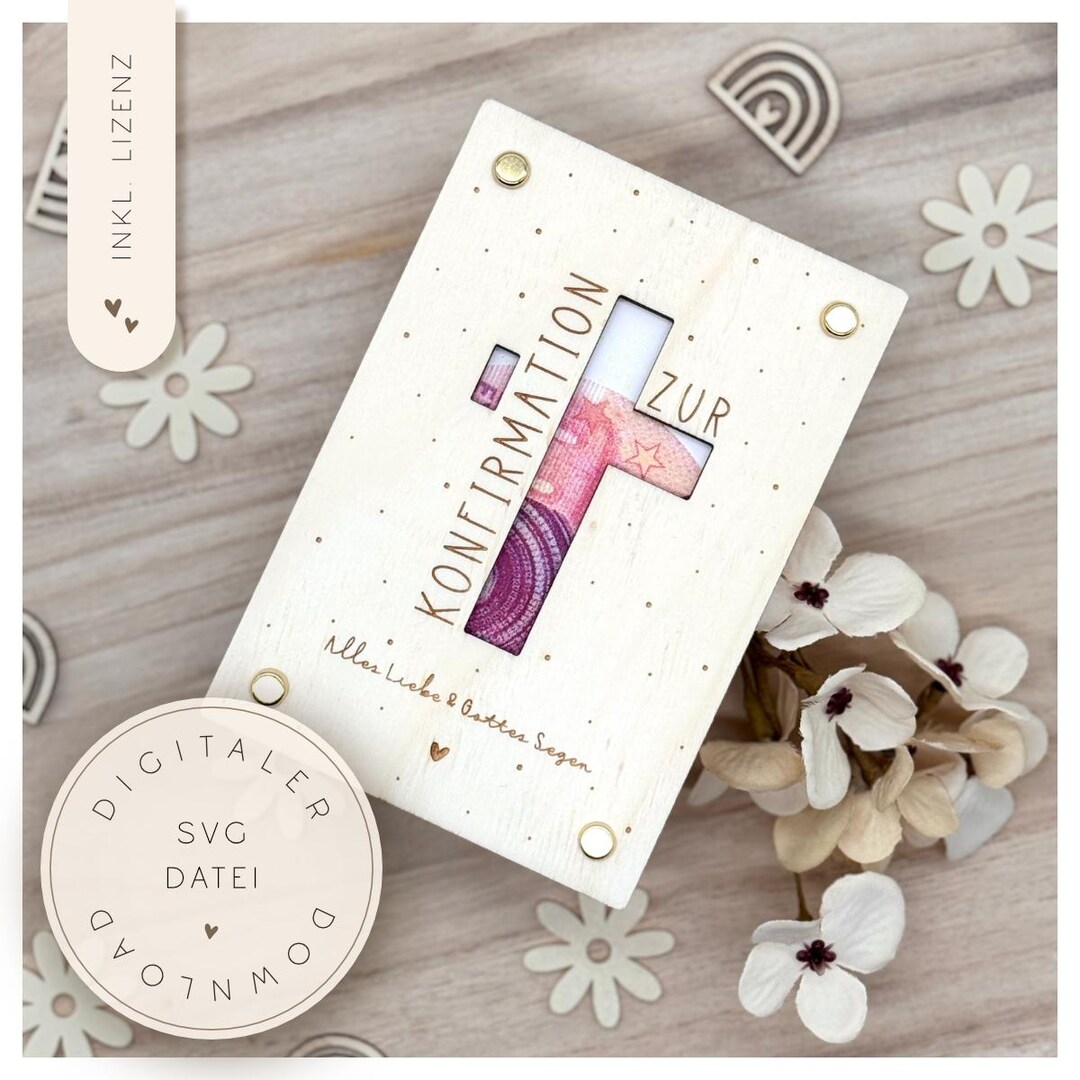 Laser File | Confirmation | SVG File | Confirmation Money Gift ...