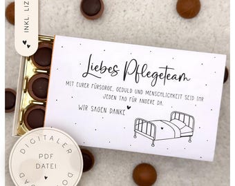 Toffifee wrapper | Toffifee gift | Party favor idea | Sweet gift idea | Small token of appreciation | Printable gift template | DIY gift