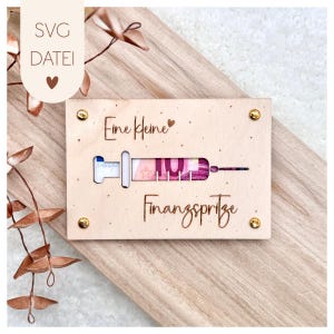 Laserdatei | SVG Datei | Finanzspritze | Geldgeschenk Geburtstag | Sofort Download | Geschenkidee | Kleinigkeit | Geld schenken |