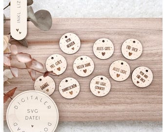 Laser file | SVG file | Tags for gifts | Gift tags | Instant download | | Decorative tags | Including commercial license |