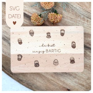 Laserdatei | SVG Datei | Brett mit Gravur | Sofort Download | Geschenkidee | Kumpel | Männer | Bart | Geschenk Papa | Geschenk Männer |