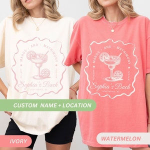 Custom Margs and Matrimony Bachelorette Party Shirt Final Fiesta Beach Tee Bach Save Water Drink Margs Cancun Mexico Margaritas Bridal Party