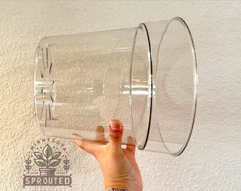 10” Clear nursery pots with drainage holes