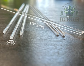 Acrylic stake for house plants, clear acrylic plant support, clear trellis