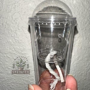 Mini Self Watering Planter, Wicking Watering System, Perfect corm starter, dome lid humidity container