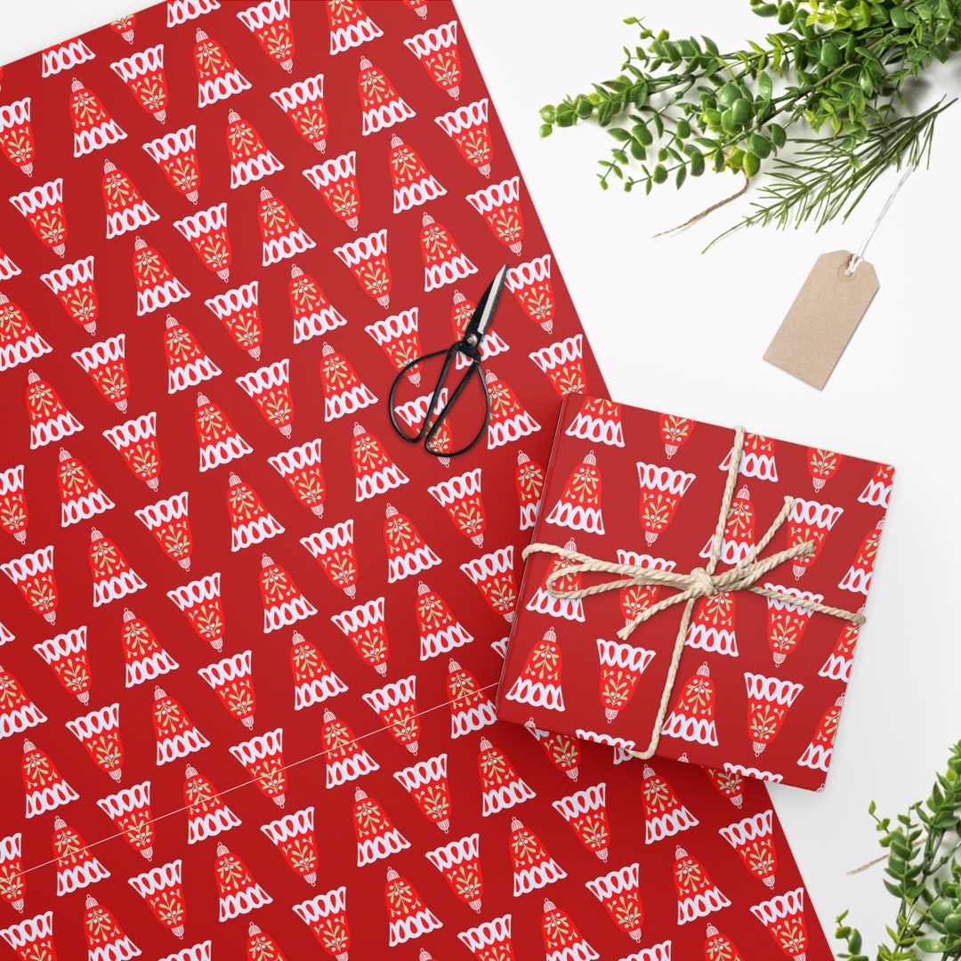 Vintage Christmas Bell Wrapping Paper, Unique Holiday Gift Wrap - Etsy