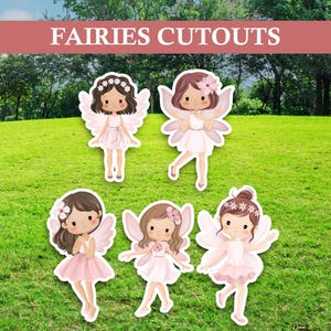Recortes de decoración para fiestas de hadas / Recortes de cumpleaños de hadas / Recortes o accesorios de decoración para fiestas de cumpleaños con temática de hadas