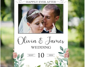 Custom Wedding Photo Booth Frame: Personalized Selfie Prop