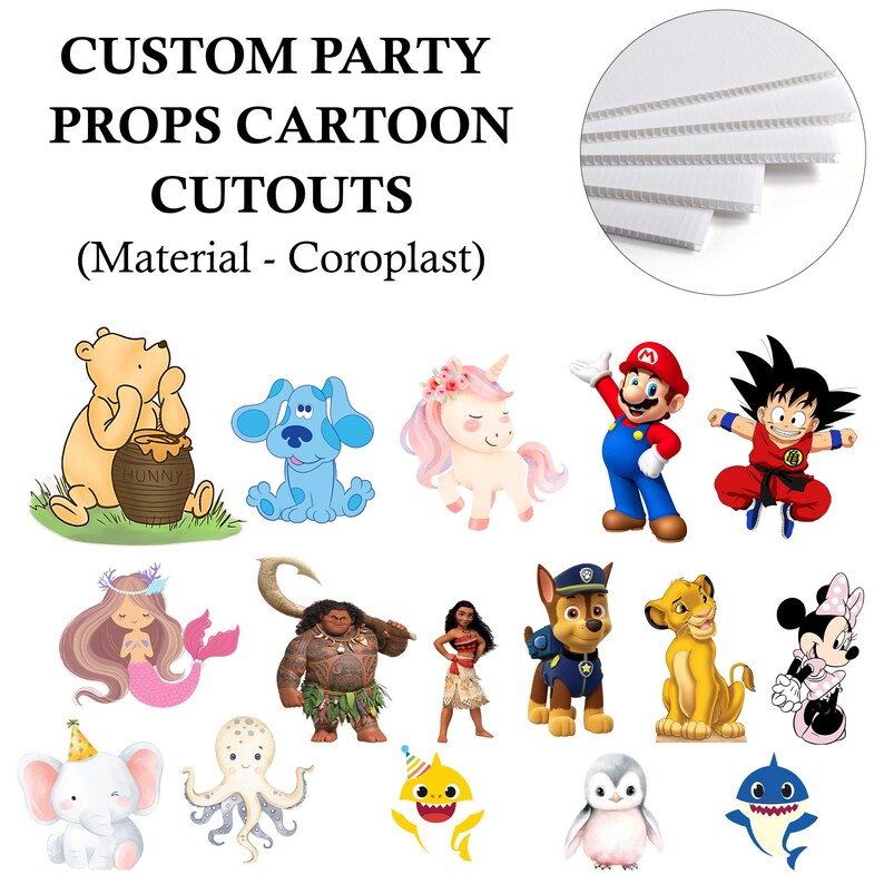 Custom Cutouts, Character Cutouts, Cartoon Cutouts or Any Character ...