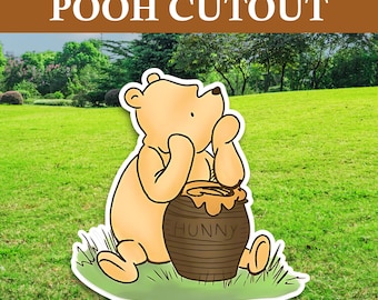 Recorte de Winnie the Pooh: Decoración clásica para fiestas con temática de ositos de miel.
