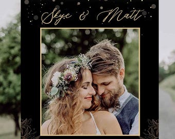 Custom Wedding Photo Booth Frame: Personalized Selfie Prop