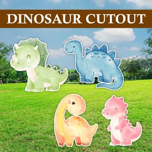 Uitsparingen voor feestdecoratie dinosaurus | Verjaardagsuitsparingen babydinosaurus | Dino-uitsparingen of rekwisieten voor feestdecoratie