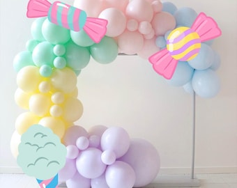 Candy Land Party Cutouts: Whimsical Birthday Decor, Set of 3