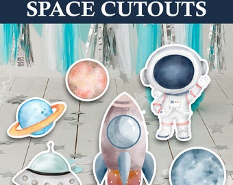 Space Party Cutouts: Astronaut Birthday Decorations