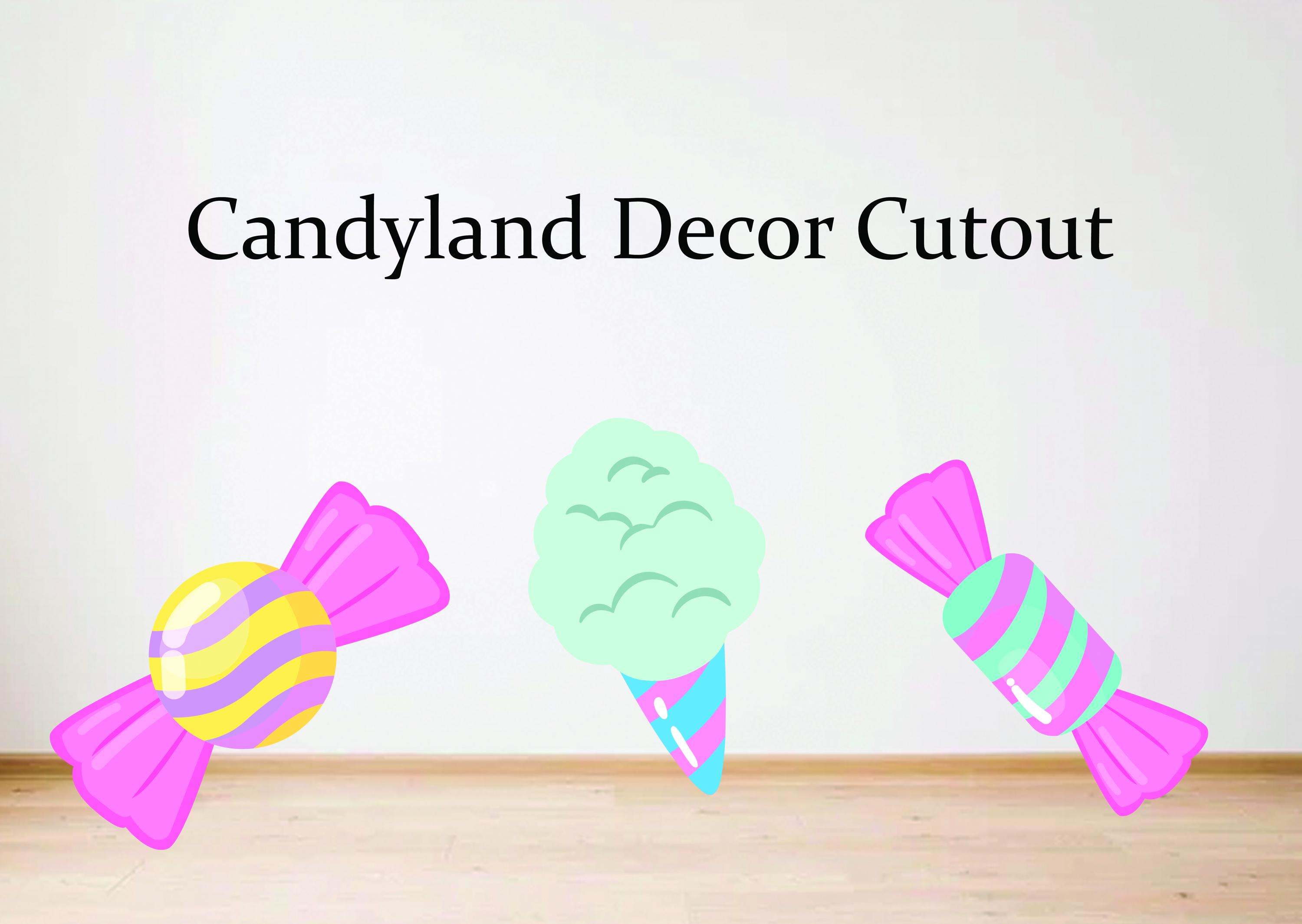 Candy Birthday Party Cutouts, Big Props - SET OF 3