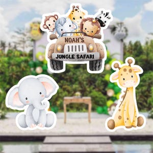 Jungle Party Decoration Cutouts | Wild Safari Birthday Party Cutouts | Wild Animals Theme Birthday Party Decoration Cutouts - SET OF 3