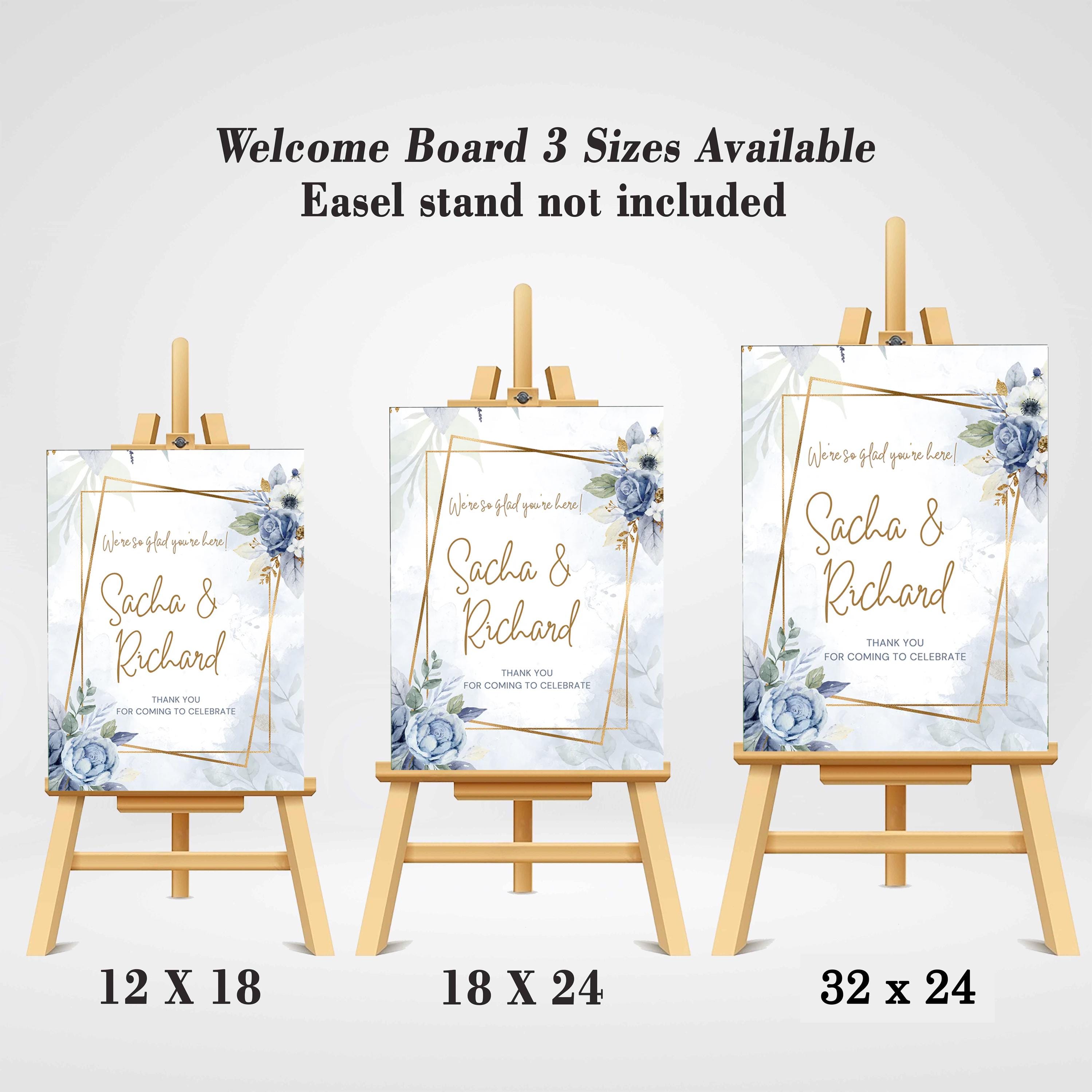 Personalized Engagement & Wedding Welcome Sign - Customizable Foam Board For Parties & Celebrations