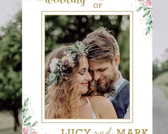Custom Wedding Photo Booth Frame: Personalized Selfie Prop