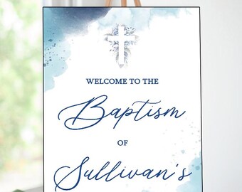 Personalized Baptism Welcome Sign: Christening Decor - Etsy
