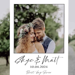 Wedding Customized  Selfie  Photo Frame |Photo Prop for Wedding Party|  Wedding Party Photo Booth Sign  Custom Printed - Ready to Use