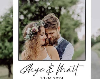 Custom Wedding Photo Booth Frame: Personalized Selfie Prop