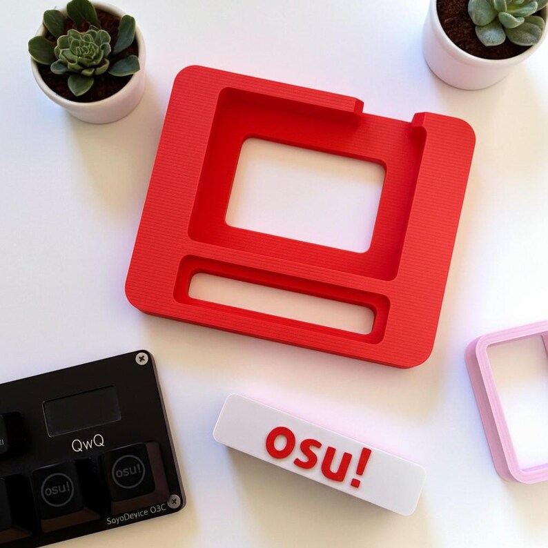 Osu Geometry Dash 3D Printed Keypad Stand, Multicolor PLA Base ...