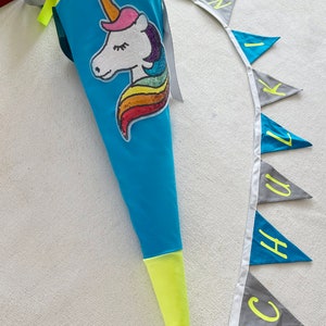 Cartable en tissu Licorne l Licorne fait main pour la rentrée scolaire pour les débutants