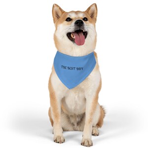Pet Bandana Collar - The Best Boy, Dog Accessory, Pet Gift, Dog Bandana, Cute Dog Apparel, Pet Birthday