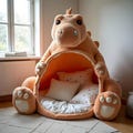 Cute Stuffed Dinosaur Kids Tent - Plush Dino Shaped Snuggle Cave For Children product logo