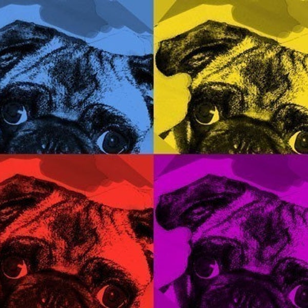 Pug Pop Art 8 x 10, limited edition