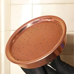 Uncoated Solid Copper Rain Shower Head , Antique Solid Copper Round Shower Head